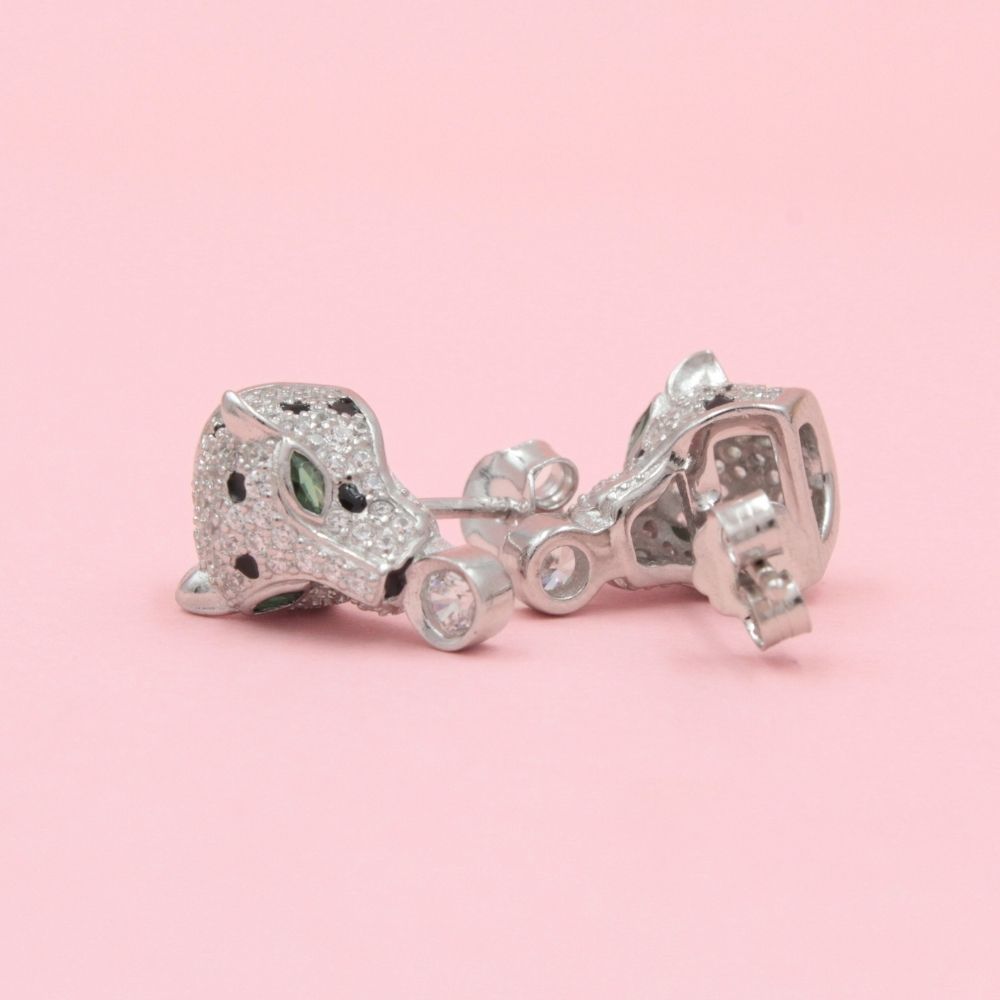 Arete Elegante en Forma de Pantera con Zirconias Finas mod. 0792