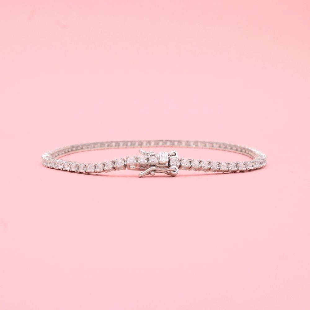 Pulsera de Plata .925 Tejido Tenis de Zirconias Brillantes mod. 1276