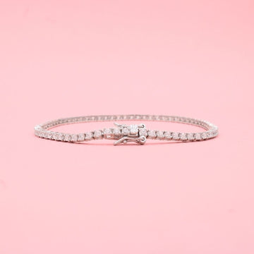 Pulsera de Plata .925 Tejido Tenis de Zirconias Brillantes mod. 1276