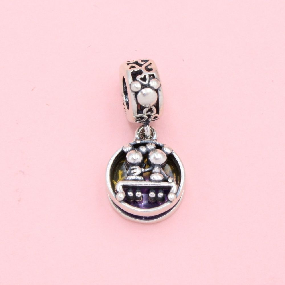 Charm de Plata .925 Mickey y Minnie Felices por Siempre mod. 1302