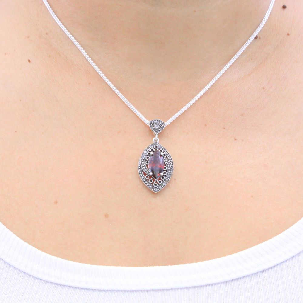 Dije de Dama Plata .925 Bisel de Marquesitas mod. 1161