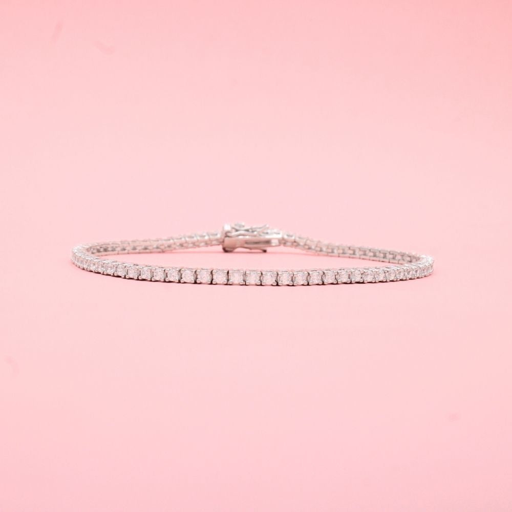 Pulsera de Plata .925 Tejido Tenis de Zirconias Brillantes mod. 1276