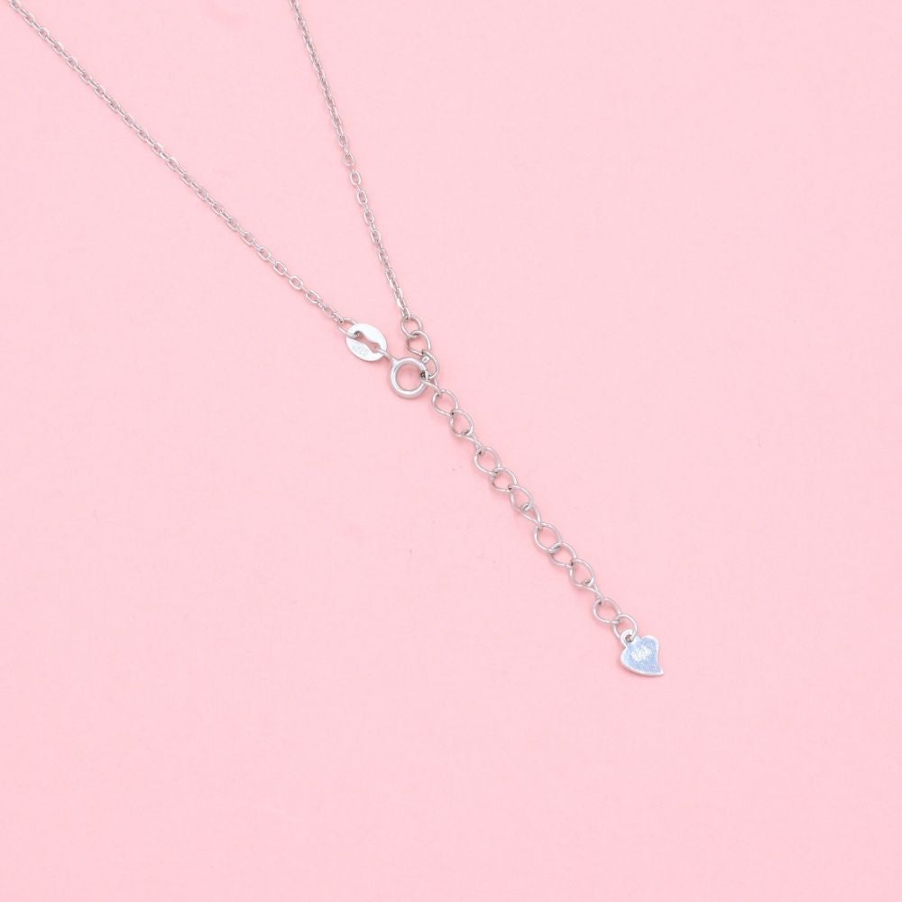 Gargantilla de Plata .925 con Trébol de Malaquita con Colgante de Corazón Detallado con Zirconias mod. 1025