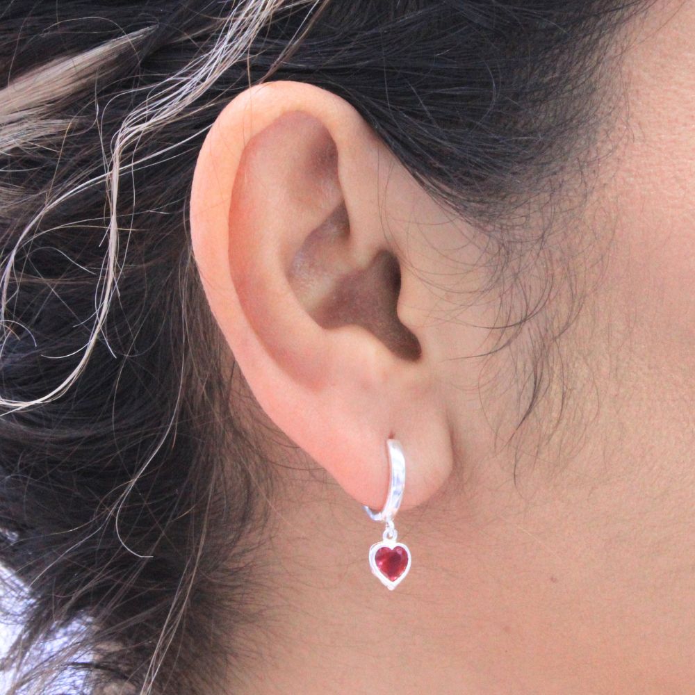 Grapa Elegante con Colgante de Corazón mod. 1018