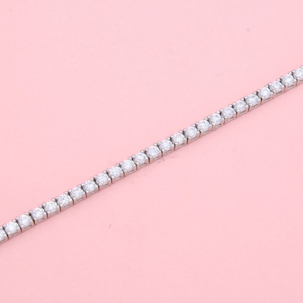 Pulsera de Plata .925 Tejido Tenis de Zirconias Brillantes mod. 1276
