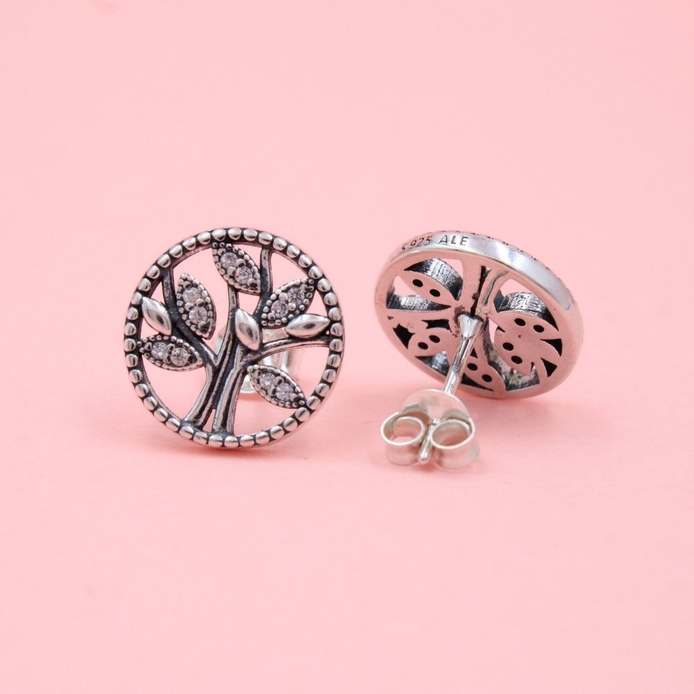 Arete con Árbol de la Vida Brillante con Zirconias mod. 0825