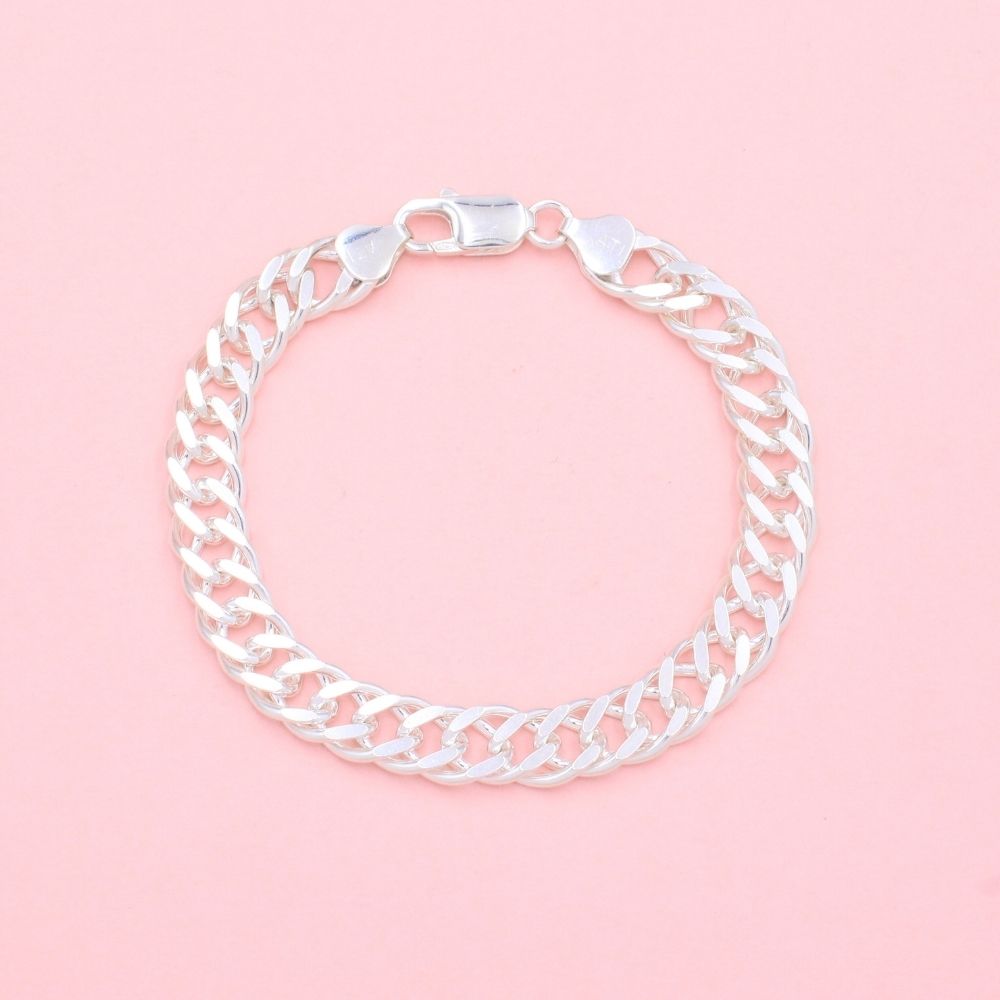 Pulsera de Plata .925 de Eslabón Barbado Doble mod. 1339