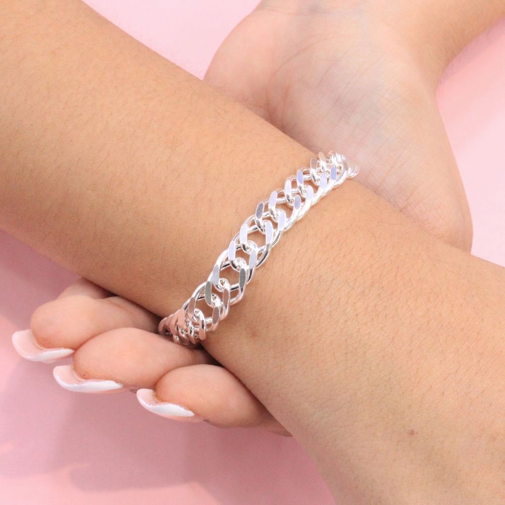 Pulsera de Plata .925 de Eslabón Barbado Doble mod. 1339