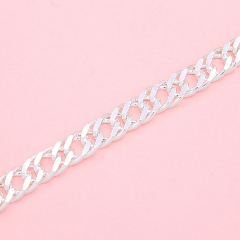 Pulsera de Plata .925 de Eslabón Barbado Doble mod. 1339