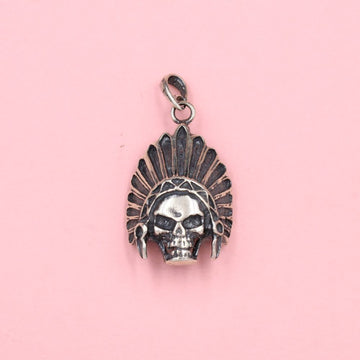 Dije de Caballero Plata .925 Calavera con Penacho mod. 1165