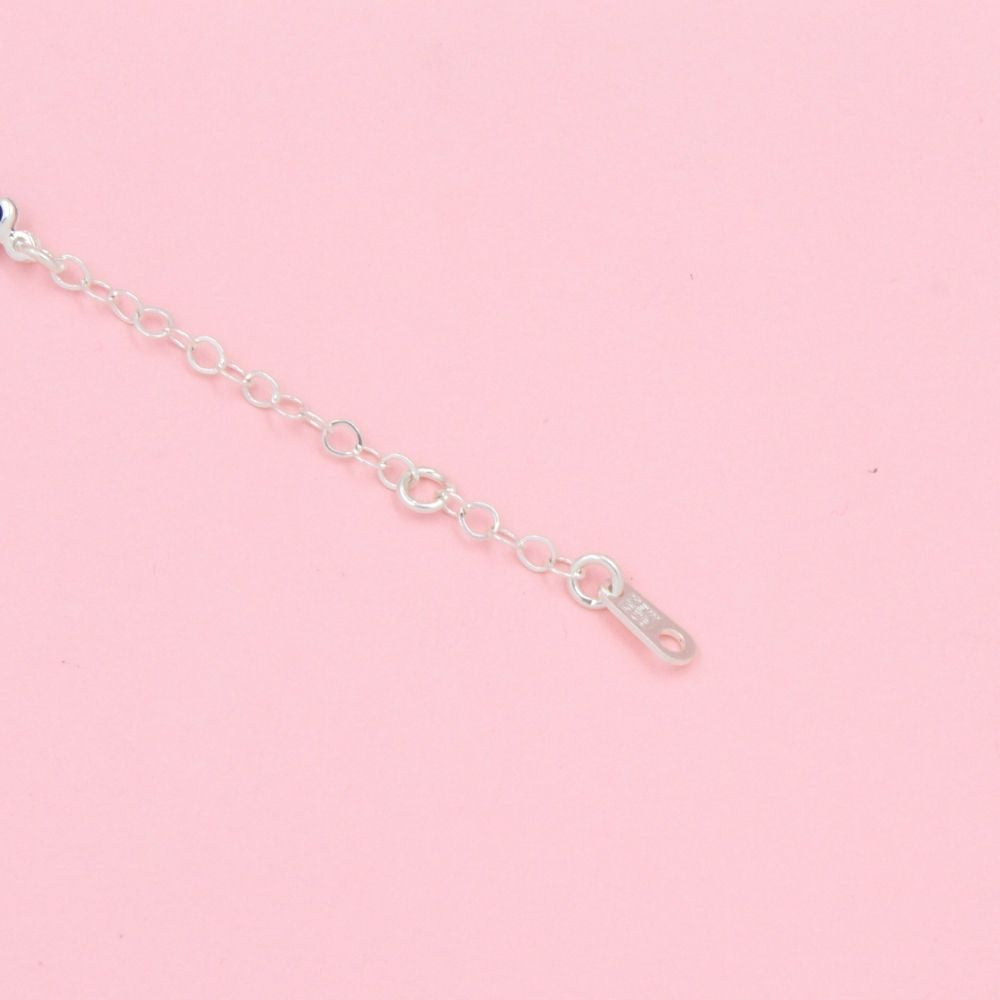 Pulsera Especial de Osito con Corazones Incrustada con Zirconias Azul Marino mod. 0793