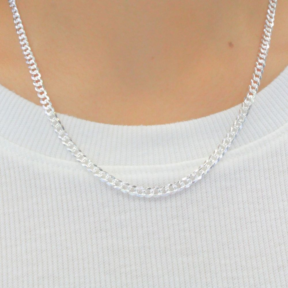 Cadena de Tejido Cubana Diamantado mod. 1418