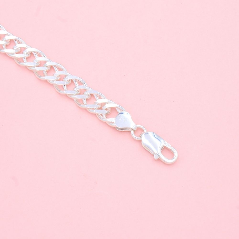 Pulsera de Plata .925 de Eslabón Barbado Doble mod. 1339