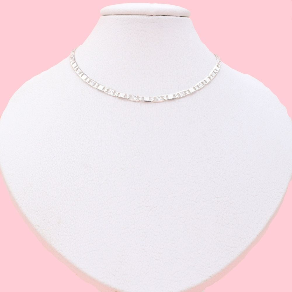 Cadena de Tejido Navaja con Diamantado de Estrella mod. 0109