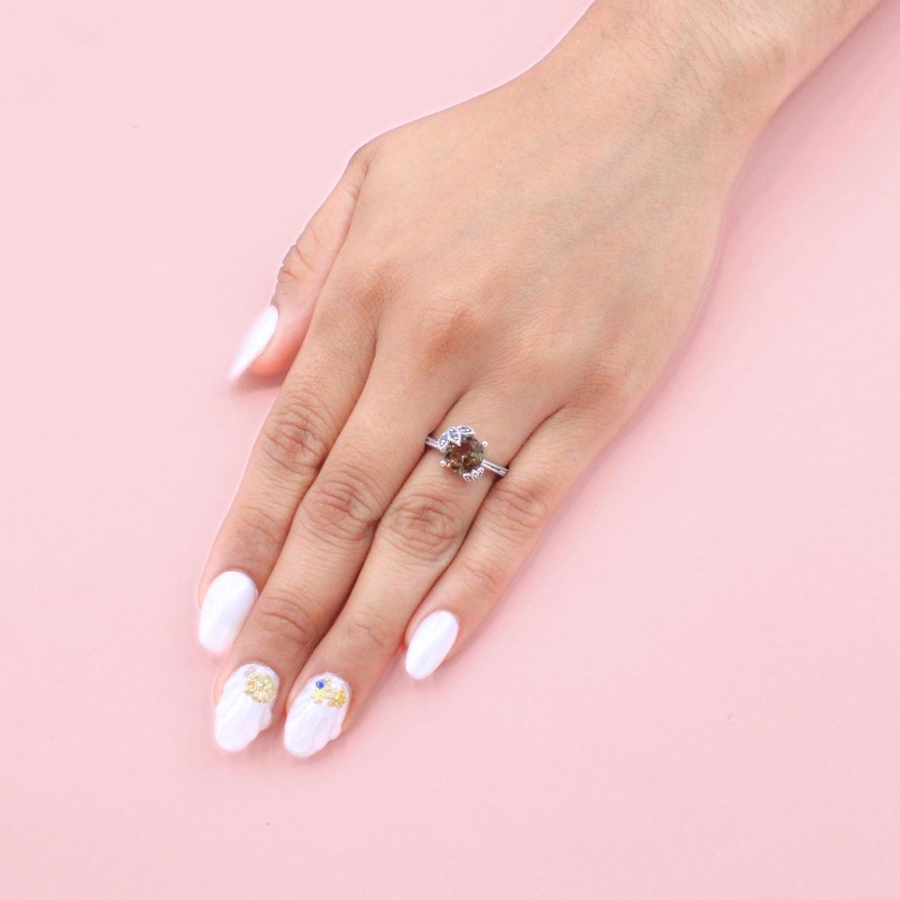 Anillo para Dama de Plata .925 Con Diseño de Hojas mod. 1177