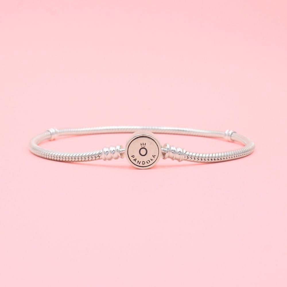 Pulsera Especial de Plata .925 Tejido Cola de Ratón con Broche con Zirconias Azules mod. 1290