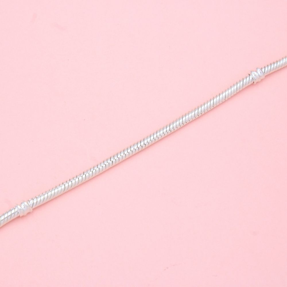 Pulsera Especial de Plata .925 Tejido Cola de Ratón con Broche con Zirconias Azules mod. 1290