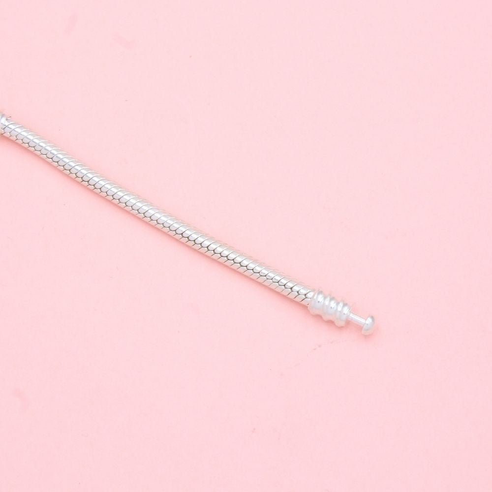 Pulsera Especial de Plata .925 Tejido Cola de Ratón con Broche con Zirconias Azules mod. 1290