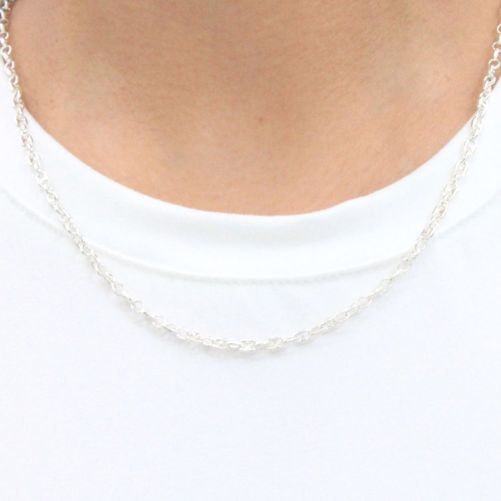 Cadena de Plata .925 Tejido de Ancla Fino y Hueco mod. 1087