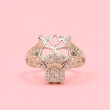 Anillo Pantera de Diseño Calado e Incrustado con Zirconias mod. 0690