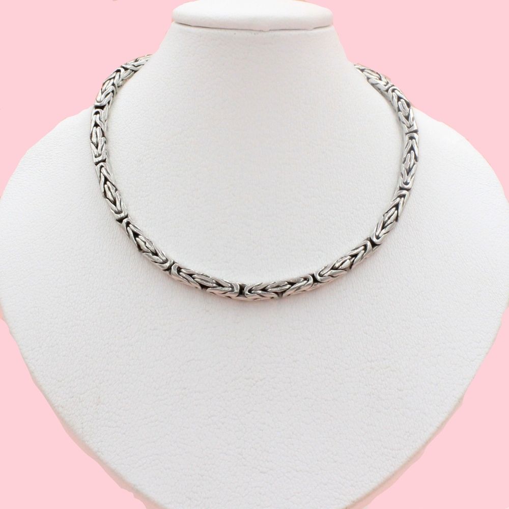 Cadena de Tejido Bizantino con Color Oxidado mod. 1421