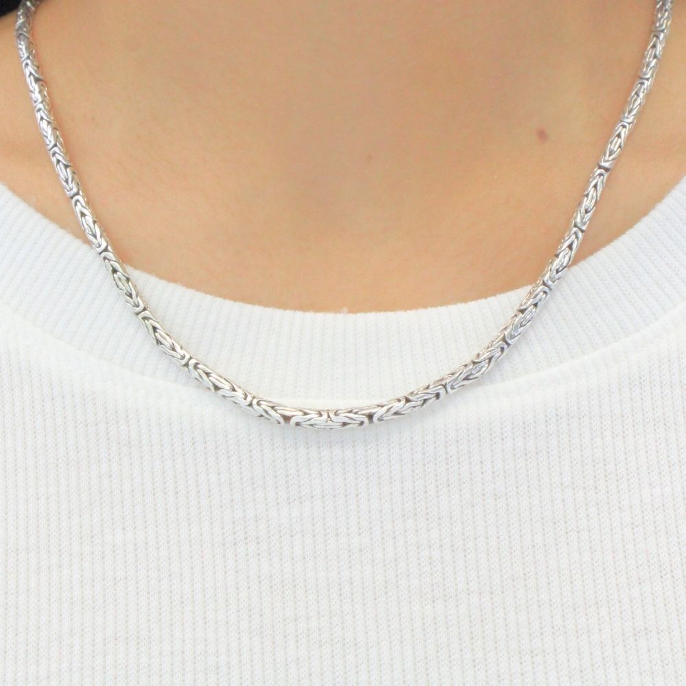 Cadena de Tejido Bizantino con Color Oxidado mod. 1421