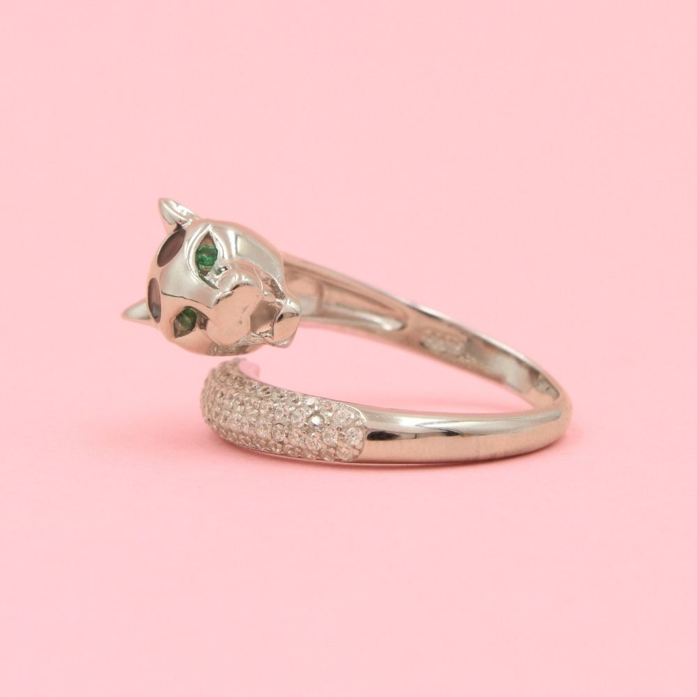 Anillo Pantera con Manchas y Zirconias mod. 0692