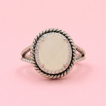Anillo Especial con Zirconia Lemon en Bisel Rodizado mod. 0716