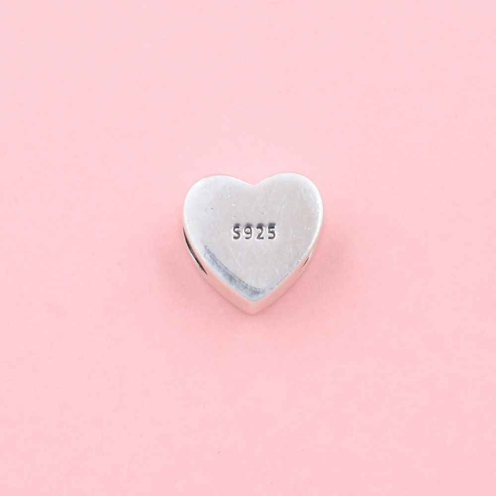 Charm de Plata .925 Love Corazón Rosa mod. 0925