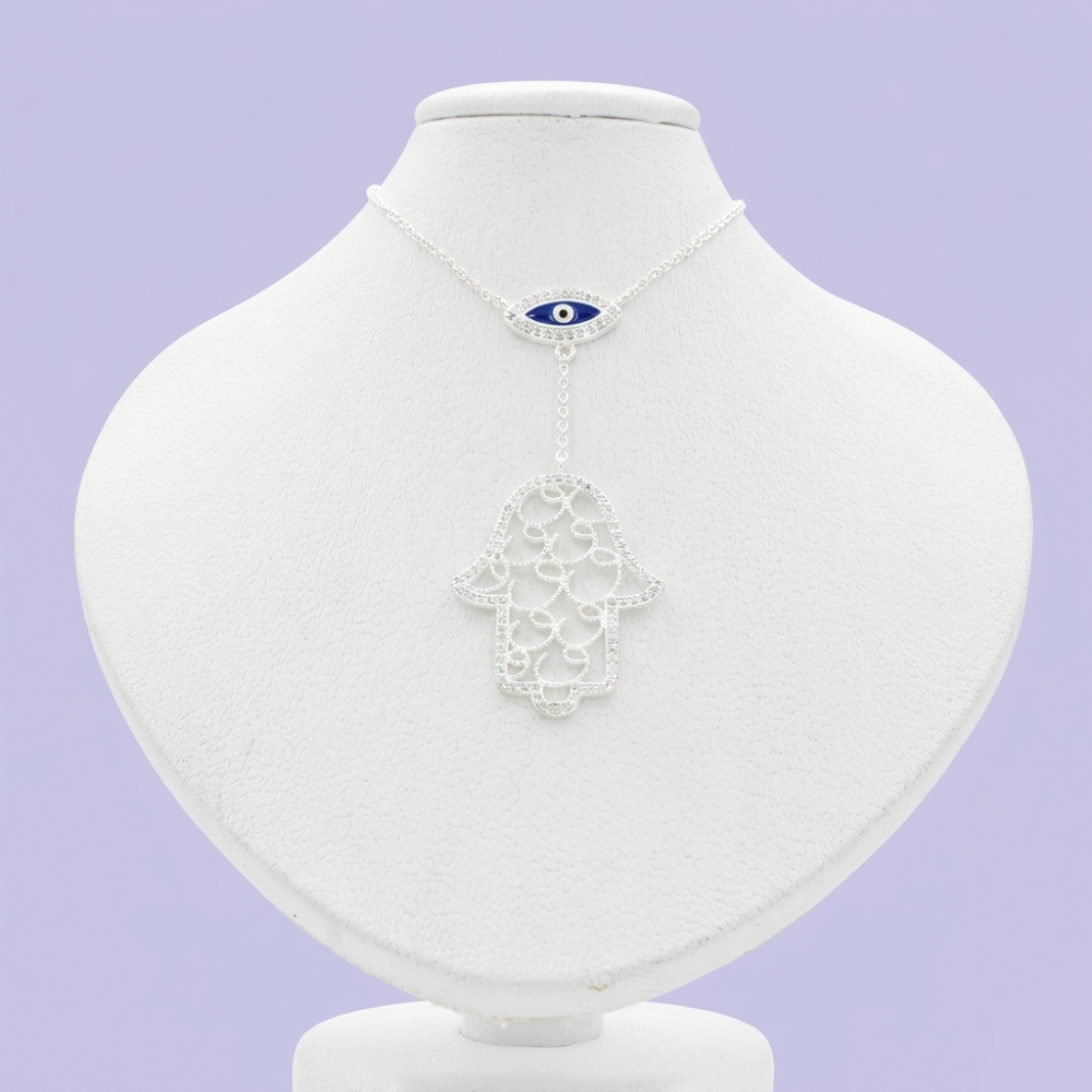Gargantilla de Plata .925 con Diseño de Mano de Fatima  Especial mod. 2105