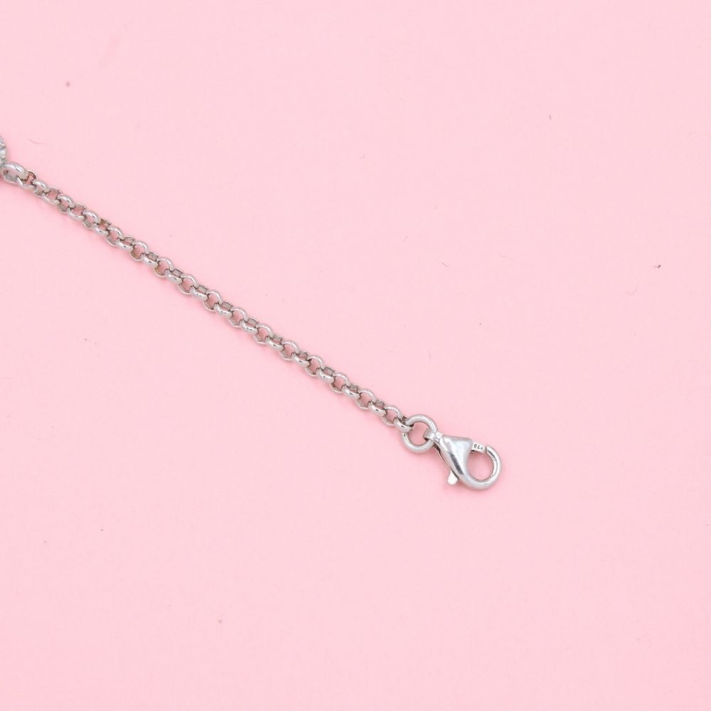 Pulsera con Flor Incrustada de Zirconias mod. 0798