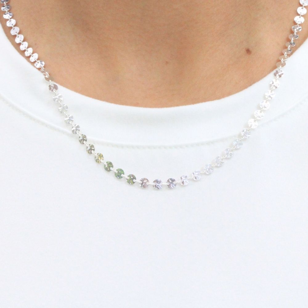 Cadena de Plata .925 de Tejido Hojuela Fina mod. 1090