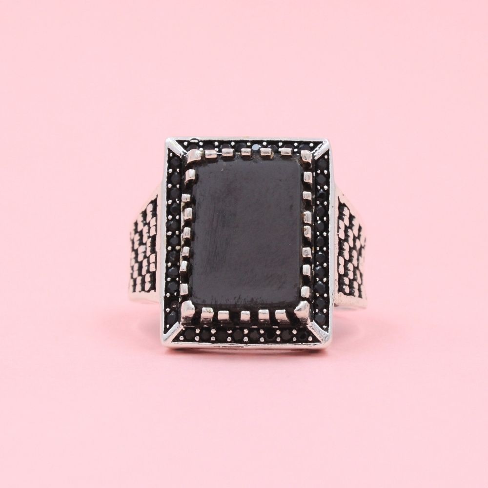 Anillo de Plata .925 Diseño Turco con Ónix 1067 mod.