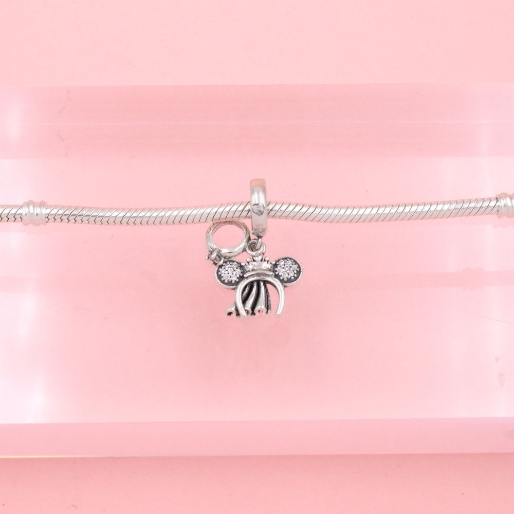 Charm de Plata .925 Minnie y Anillo Detallado con Zirconias mod. 1311