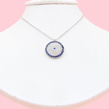 Gargantilla de Plata .925 con Ojo Turco de Zirconias mod. 1202