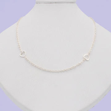 Cadena de Plata .925 Tejido Fino con Corazones mod. 3222