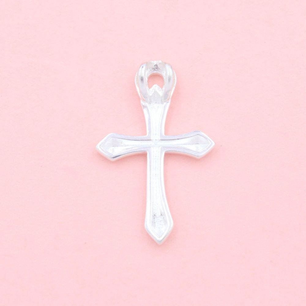 Cruz de Plata .925 Diseño Hueco con Grabado Especial mod. 1259