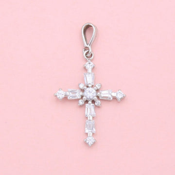 Cruz de Plata .925 Diseño Incrustado con Zirconias mod. 1260