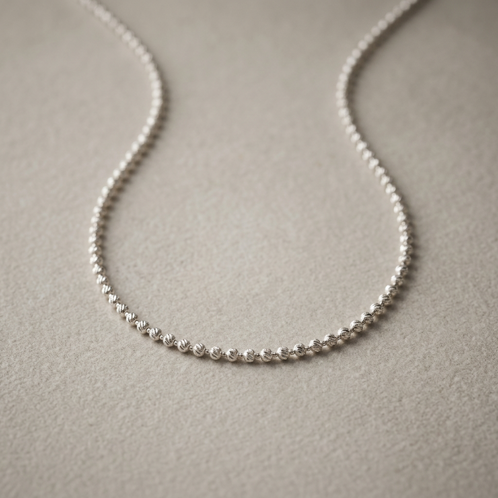 Cadena de Plata .925 Tejido Esfera Diamantada con Extensión mod. 3228
