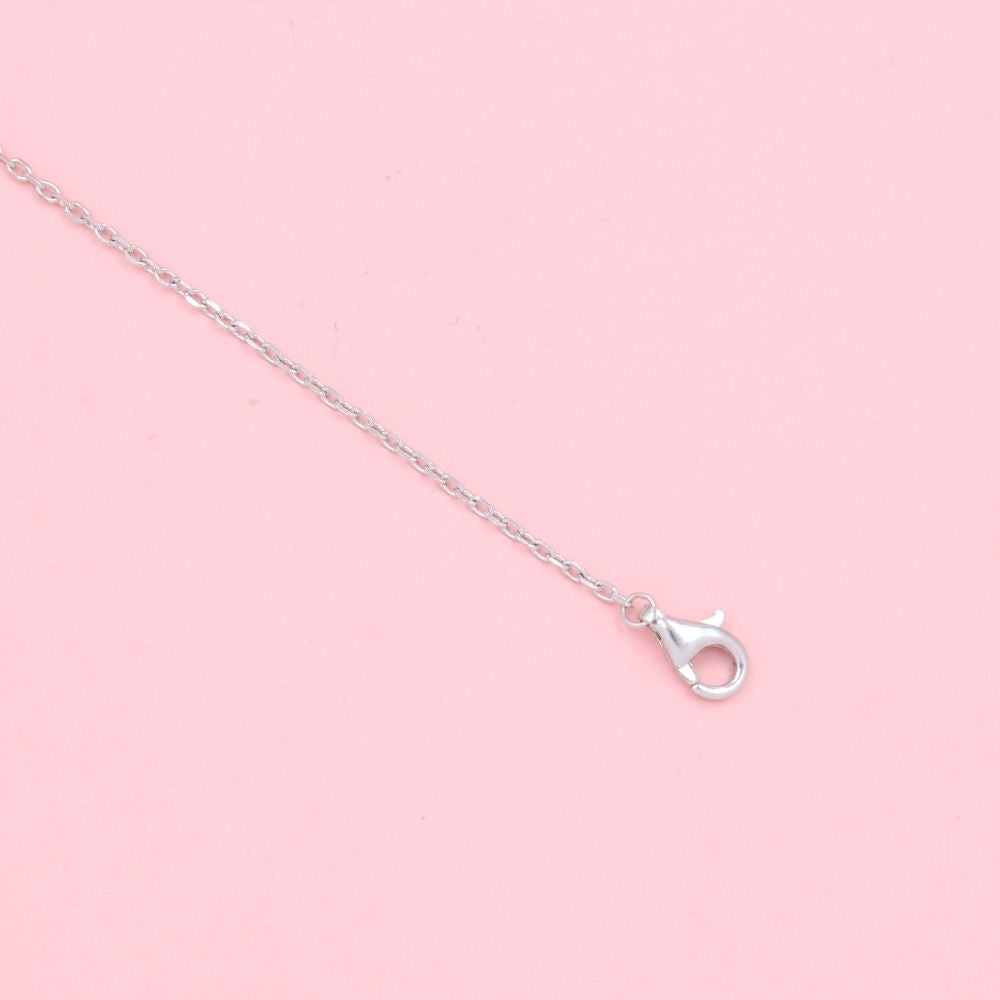 Pulsera de Plata .925 Tejido Fino con Trébol de Madre Perla mod. 1037