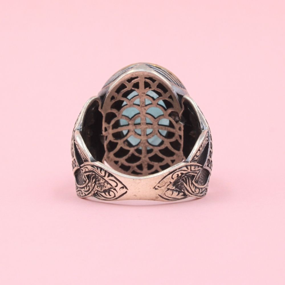 Anillo de Plata .925 Diseño Otomano con Turmalina mod. 1068