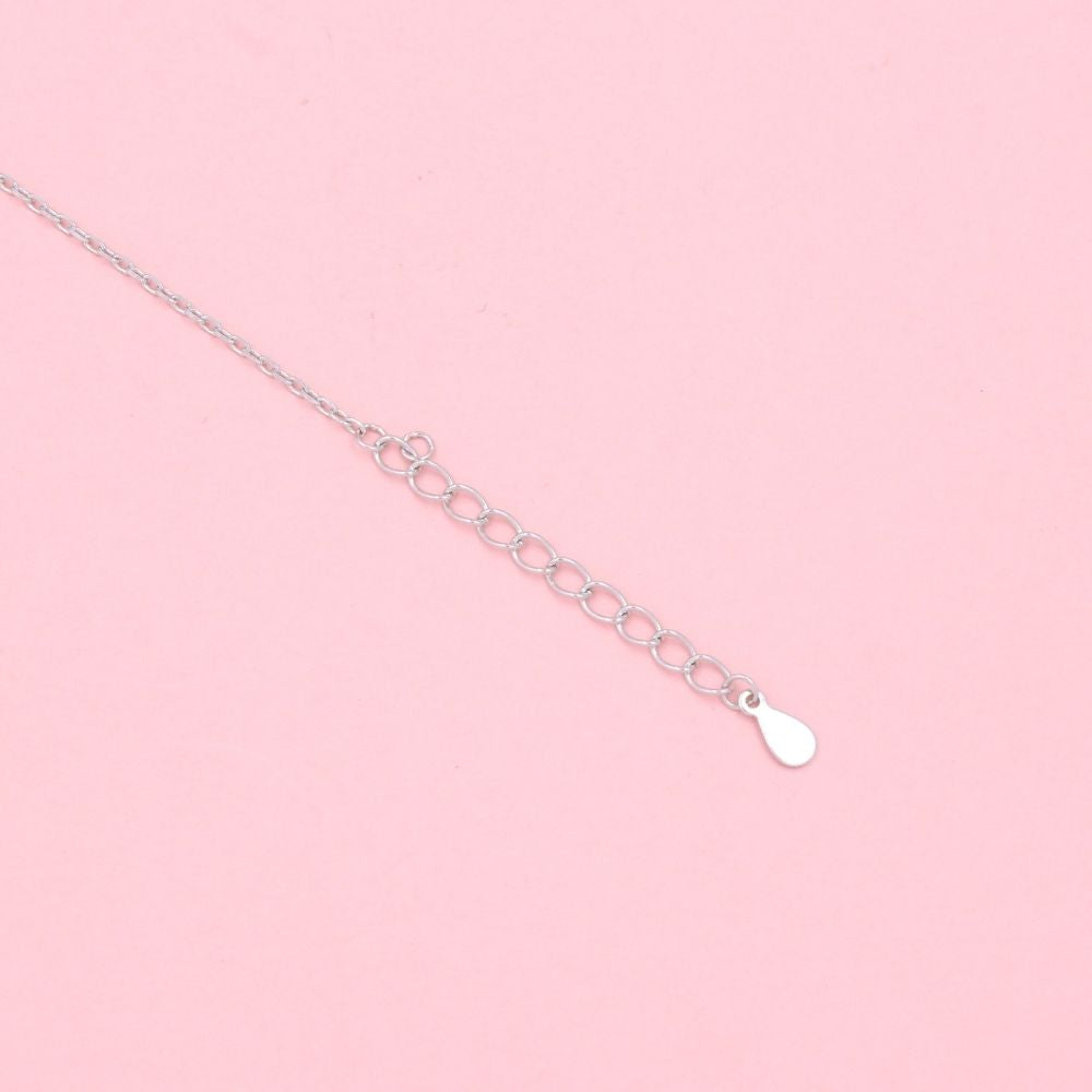 Pulsera de Plata .925 Tejido Fino con Trébol de Madre Perla mod. 1037