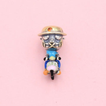 Charm de Plata .925 Zombie Dumb Detallado con Zirconia mod. 1315