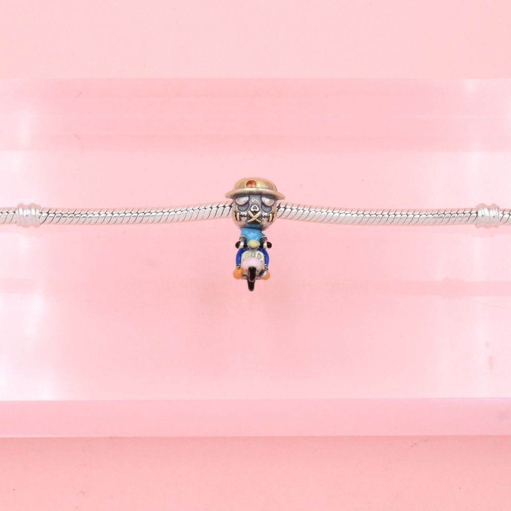 Charm de Plata .925 Zombie Dumb Detallado con Zirconia mod. 1315