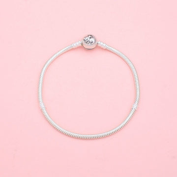Pulsera Especial de Plata .925 Tejido Cola de Ratón con Broche de Simba mod. 1284
