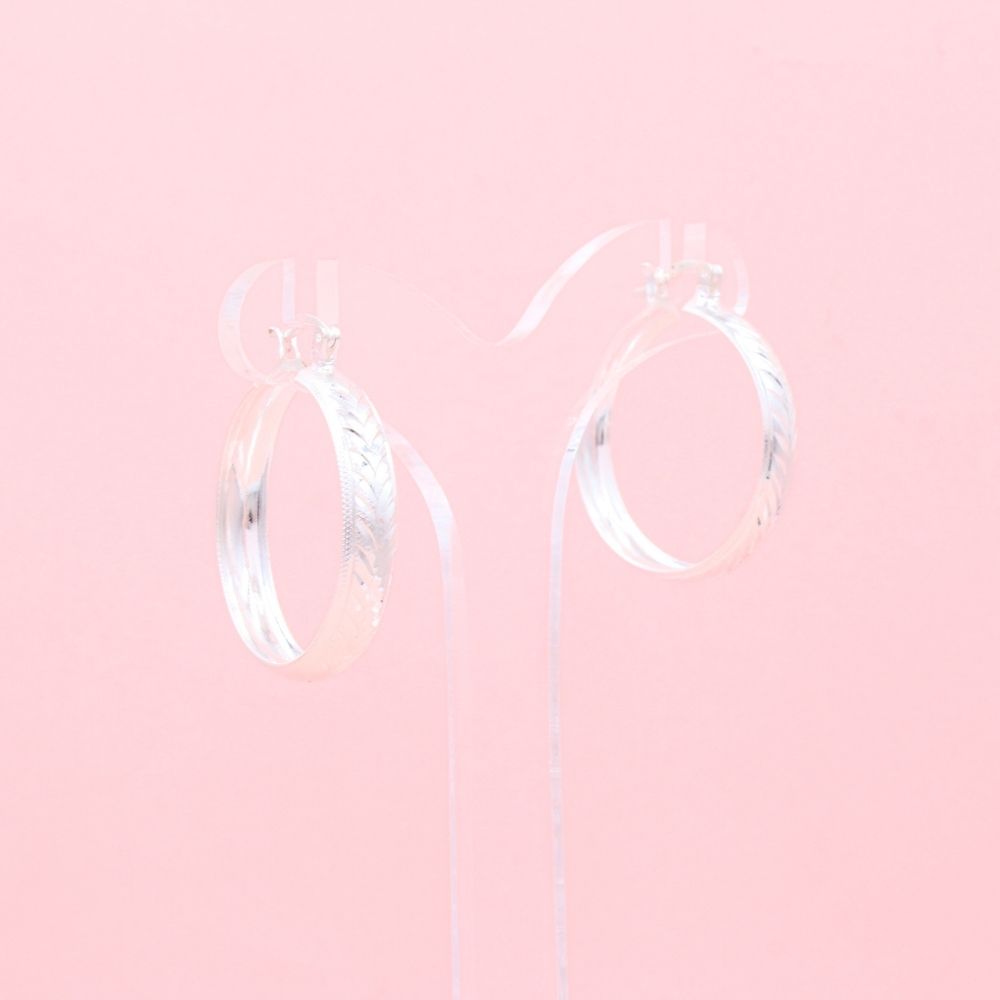 Arracada de Plata .925 con Diamantado Elegante mod. 1048