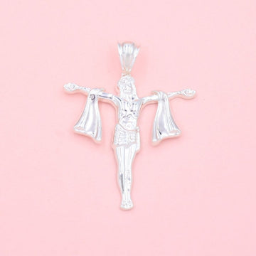 Crucifijo de Plata .925 de Diseño Liso y Hueco mod. 1238