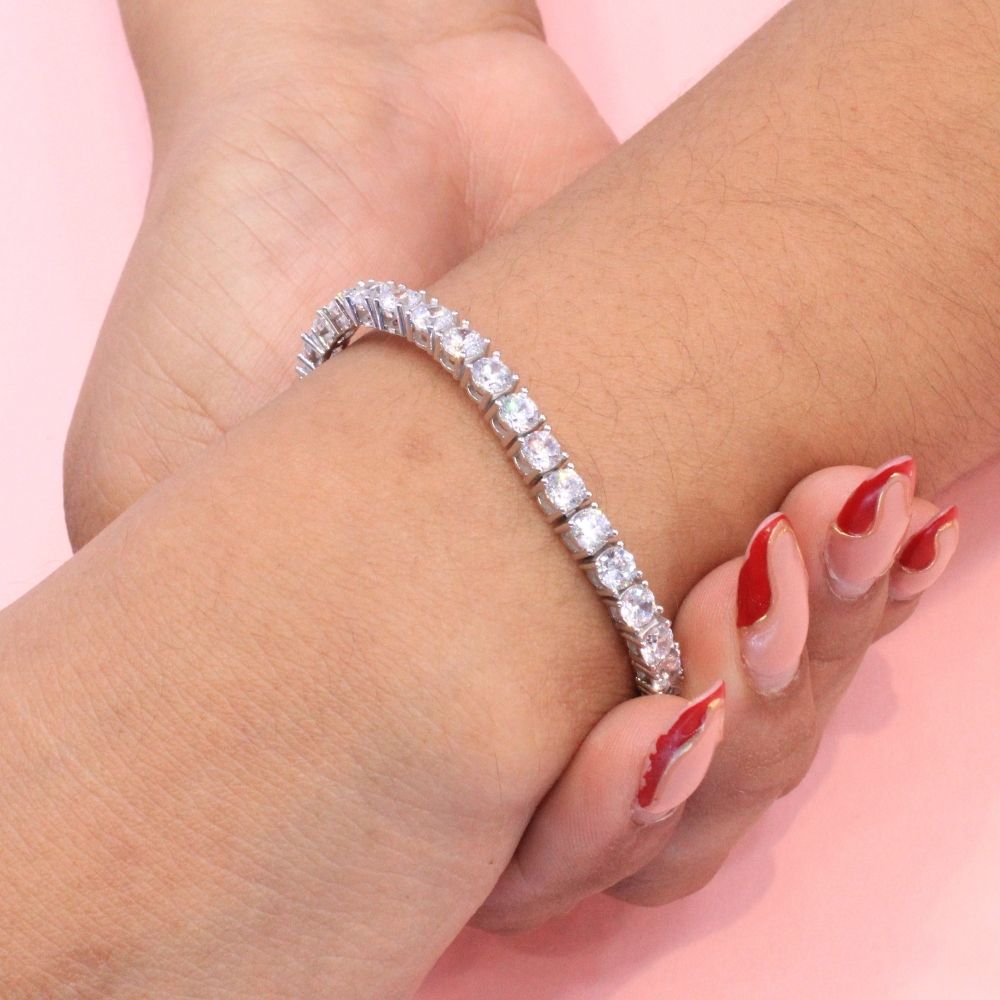 Pulsera de Plata .925 Tejido Tenis mod. 0975