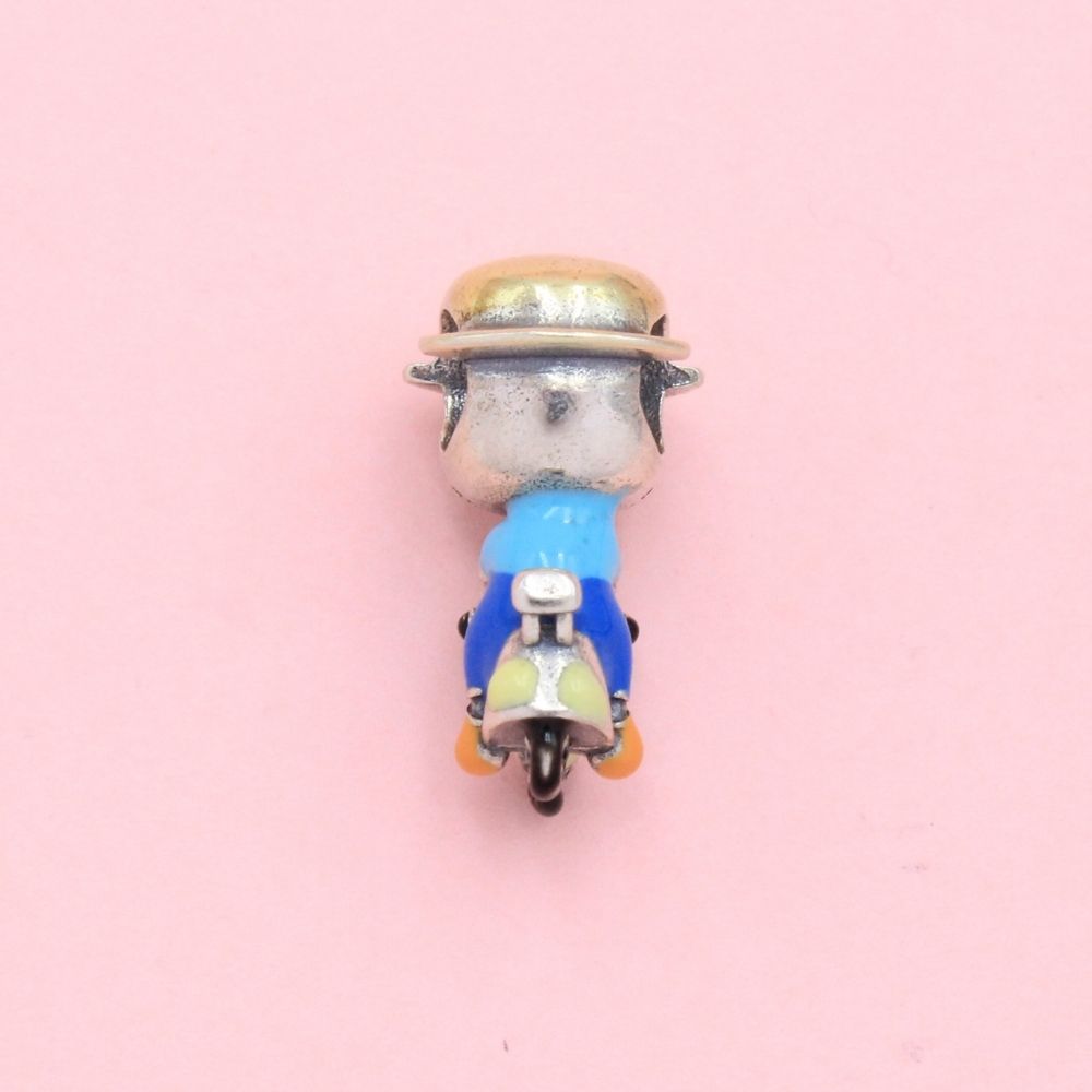 Charm de Plata .925 Zombie Dumb Detallado con Zirconia mod. 1315