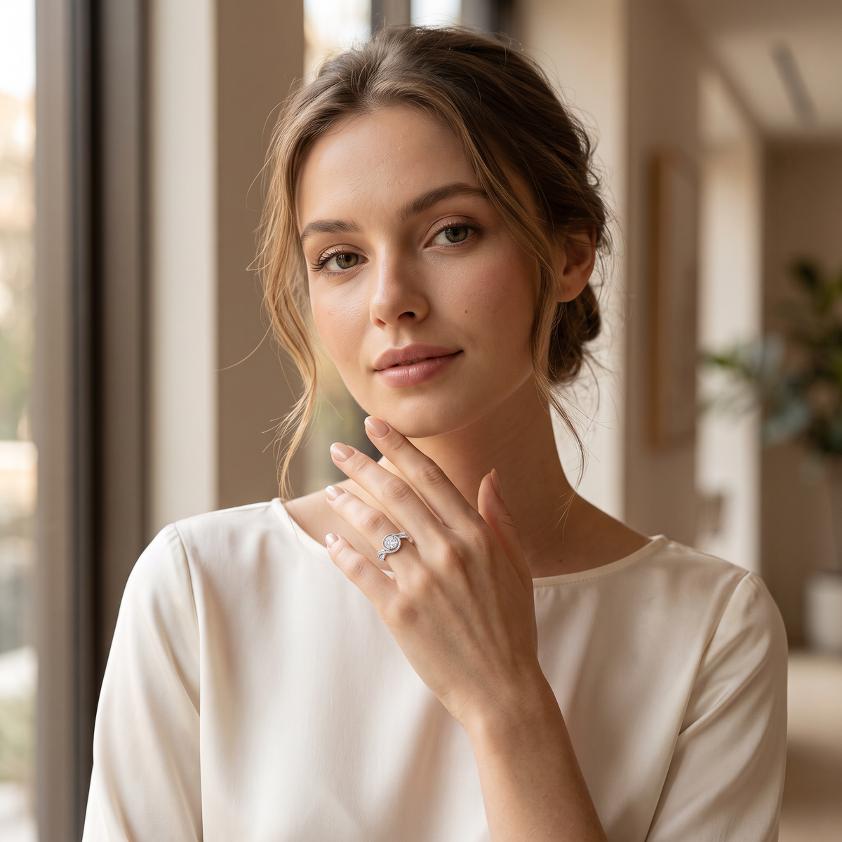 Anillo de Plata. 925 Solitario con Diseño de Infinito e Incrustación de Zirconias mod.3248